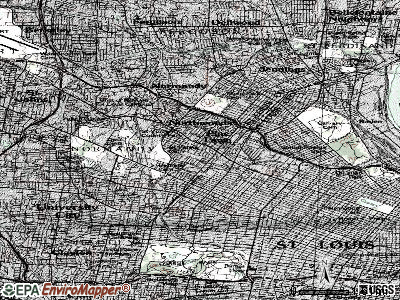 Uplands Park topographic map