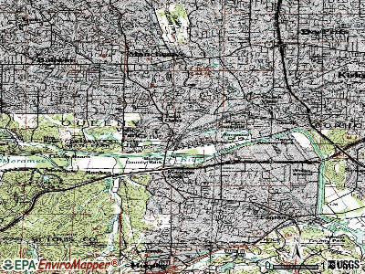 Valley Park topographic map