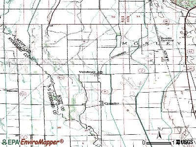 Vanduser topographic map