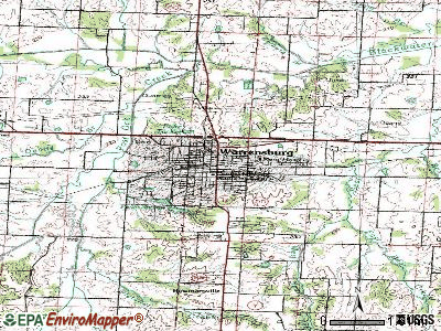 Warrensburg topographic map