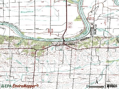 Waverly topographic map