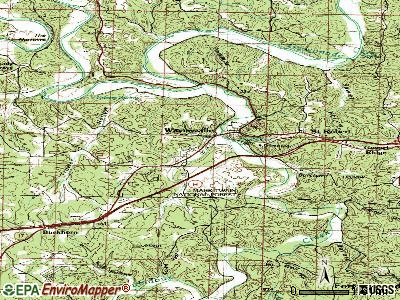 Waynesville topographic map