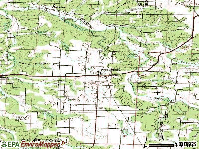 Weaubleau topographic map