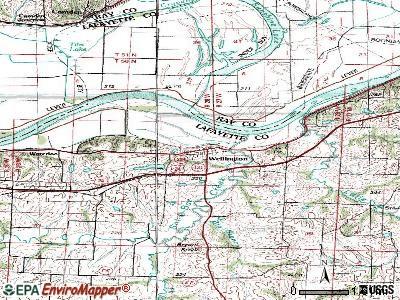 Wellington topographic map