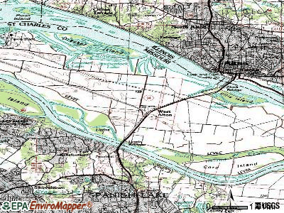 West Alton topographic map