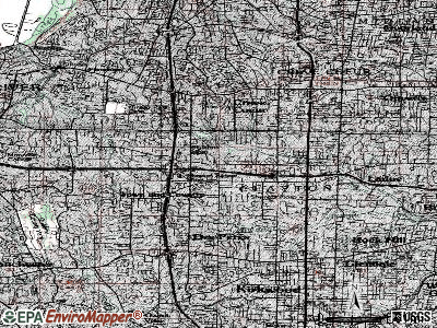 Westwood topographic map