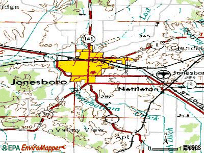 Judsonia topographic map