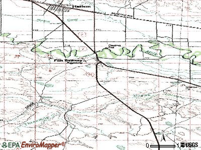 Fort Belknap Agency topographic map