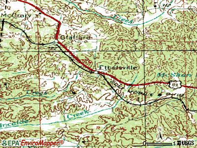 Ethelsville topographic map