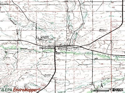 Harlowton topographic map