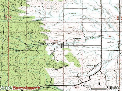 Hot Springs topographic map
