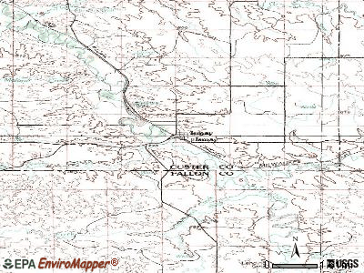 Ismay topographic map