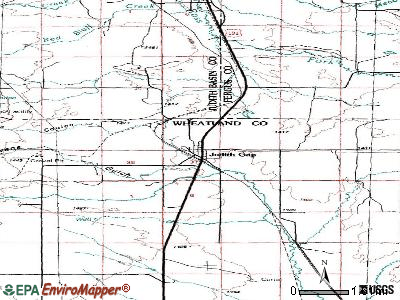 Judith Gap topographic map