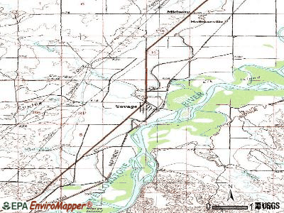 Knife River topographic map