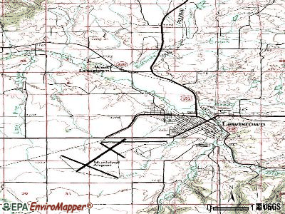 Lewistown Heights topographic map
