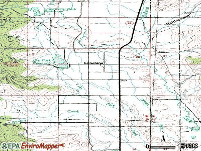 Lonepine topographic map