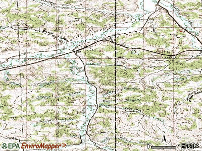 Muddy topographic map