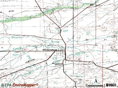 North Browning topographic map