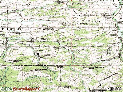 Parker School topographic map