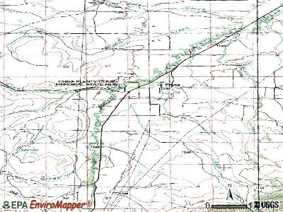 Pryor topographic map