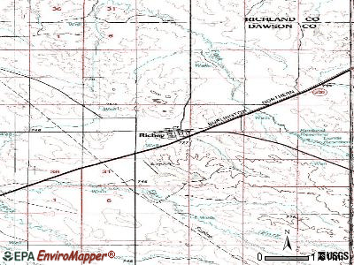 Richey topographic map