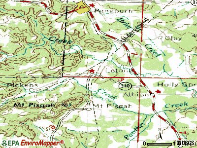 Letona topographic map