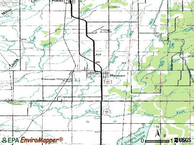 Saddle Butte topographic map