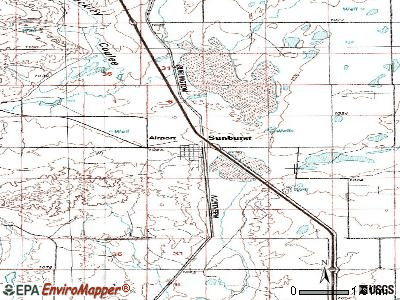Sunburst topographic map