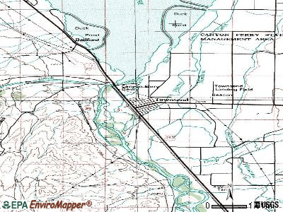 Townsend topographic map