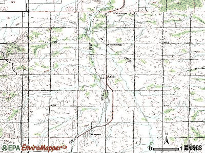 Abie topographic map