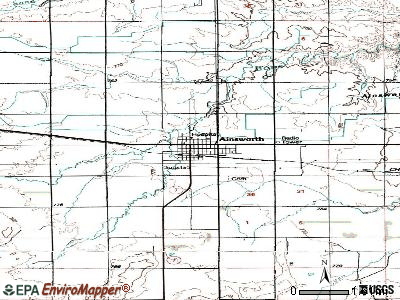 Ainsworth topographic map