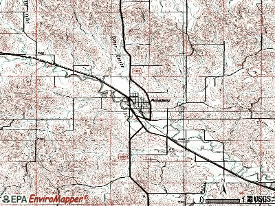 Ansley topographic map