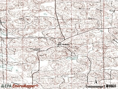 Arthur topographic map