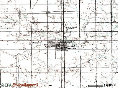 Aurora topographic map