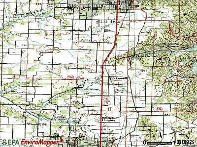 Lowell topographic map