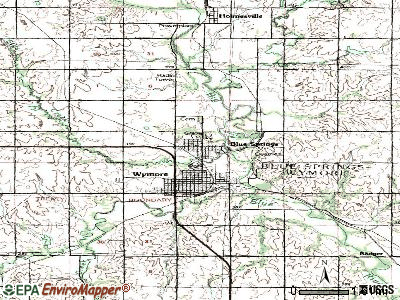 Blue Springs topographic map