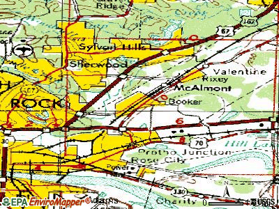 McAlmont topographic map