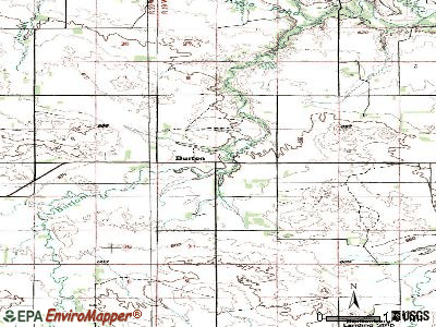 Burton topographic map