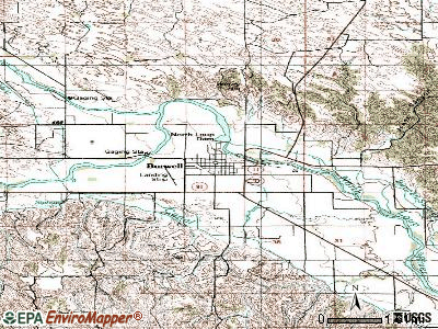Burwell topographic map