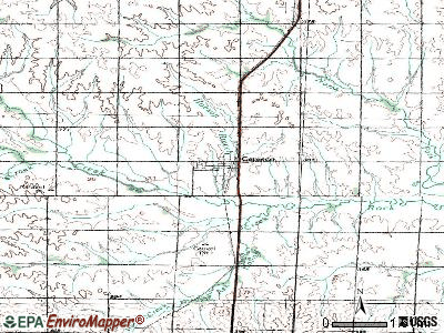 Ceresco topographic map