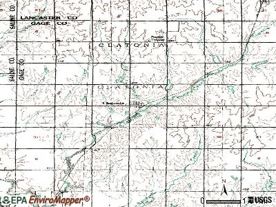 Clatonia topographic map
