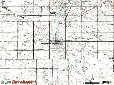 Creighton topographic map
