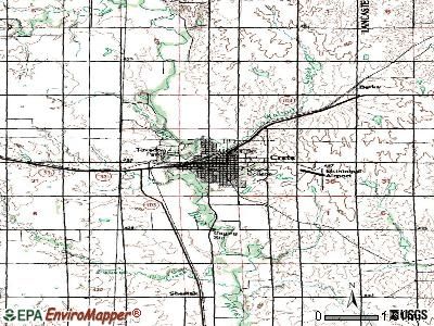 Crete topographic map