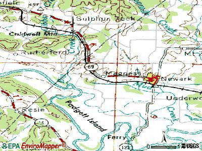 Magness topographic map