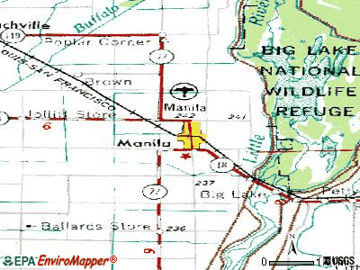 Manila topographic map