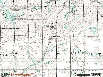 Hallam topographic map