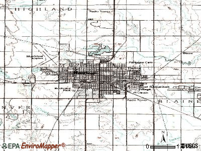 Hastings topographic map