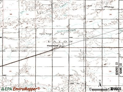 Heartwell topographic map