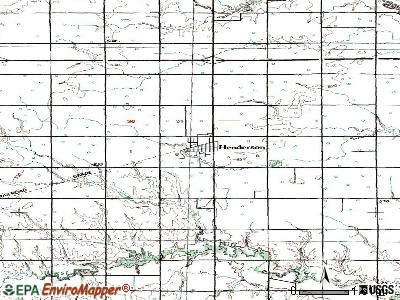 Henderson topographic map