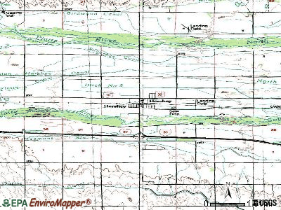 Hershey topographic map
